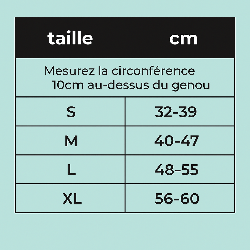 Genouillère en bambou de qualité supérieure = 2 Pair Gauche et Droit