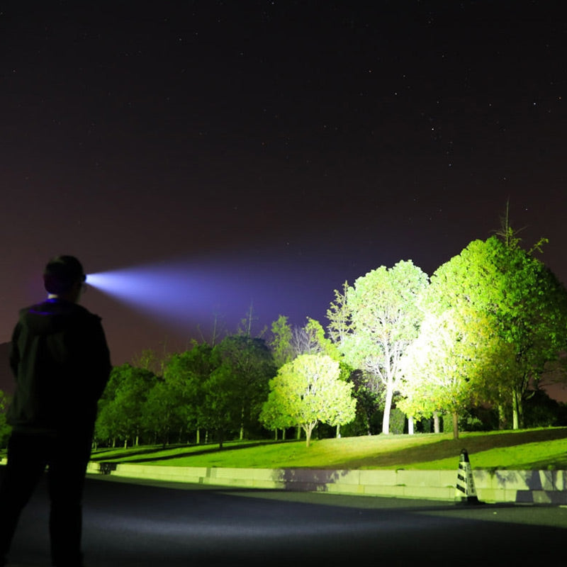 Lampe frontale LED rechargeable et lumineuse avec détecteur de mouvement