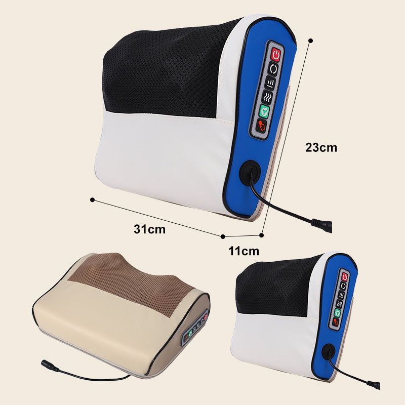 Coussin de massage multifonctionnel à pétrissage profond avec chaleur