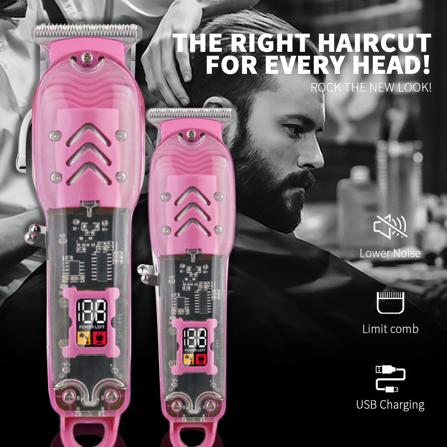 Ensemble de tondeuses à cheveux électriques sans fil
