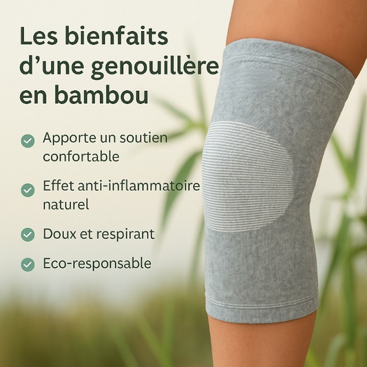Genouillère en bambou de qualité supérieure = 2 Pair Gauche et Droit